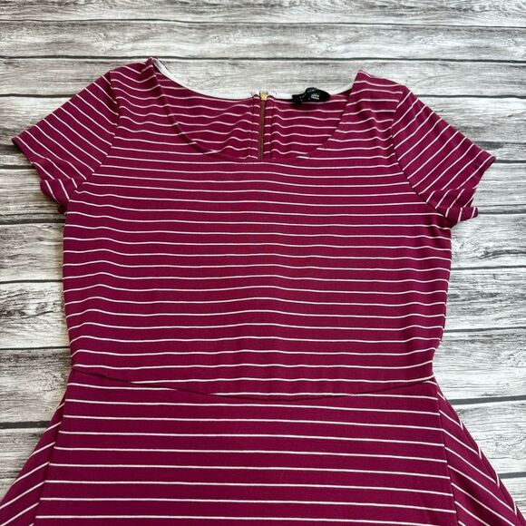 The Limited Women's A Line Fit and Flare Dress XST XS Extra Small TALL Burgundy - Picture 3 of 14